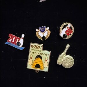 Bowling Pin and Badge Collection